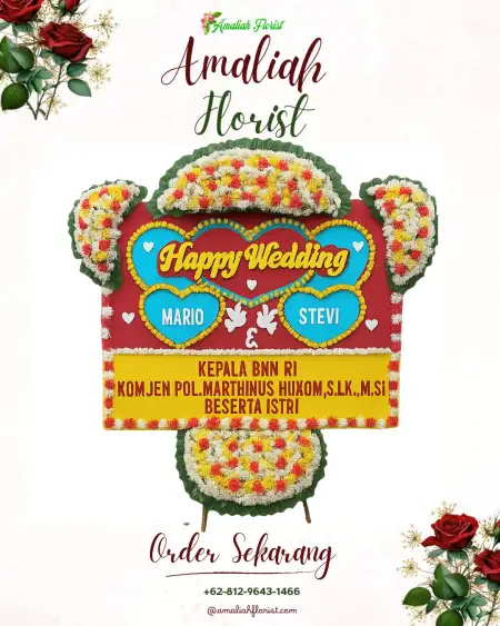 Papan Bunga Pernikahan Bumi Waras